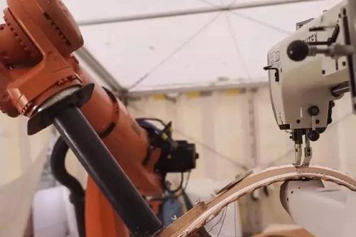 Robot leather material sewing Robot leather material sewing
