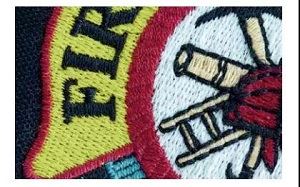 Embroidery with logo on T-shirt